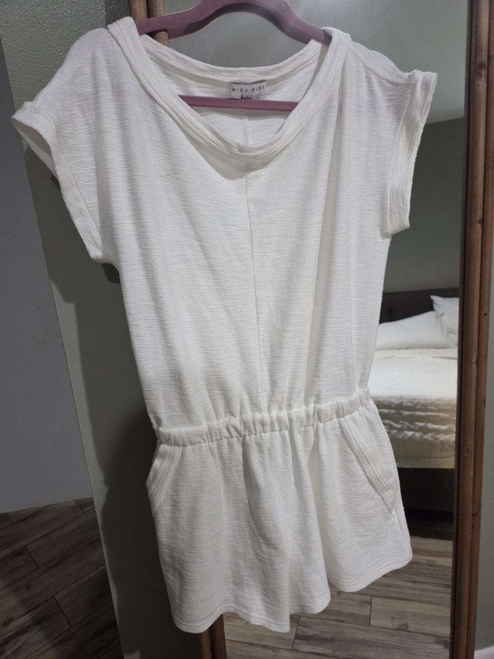Miou Muse White Romper 100% Cotton